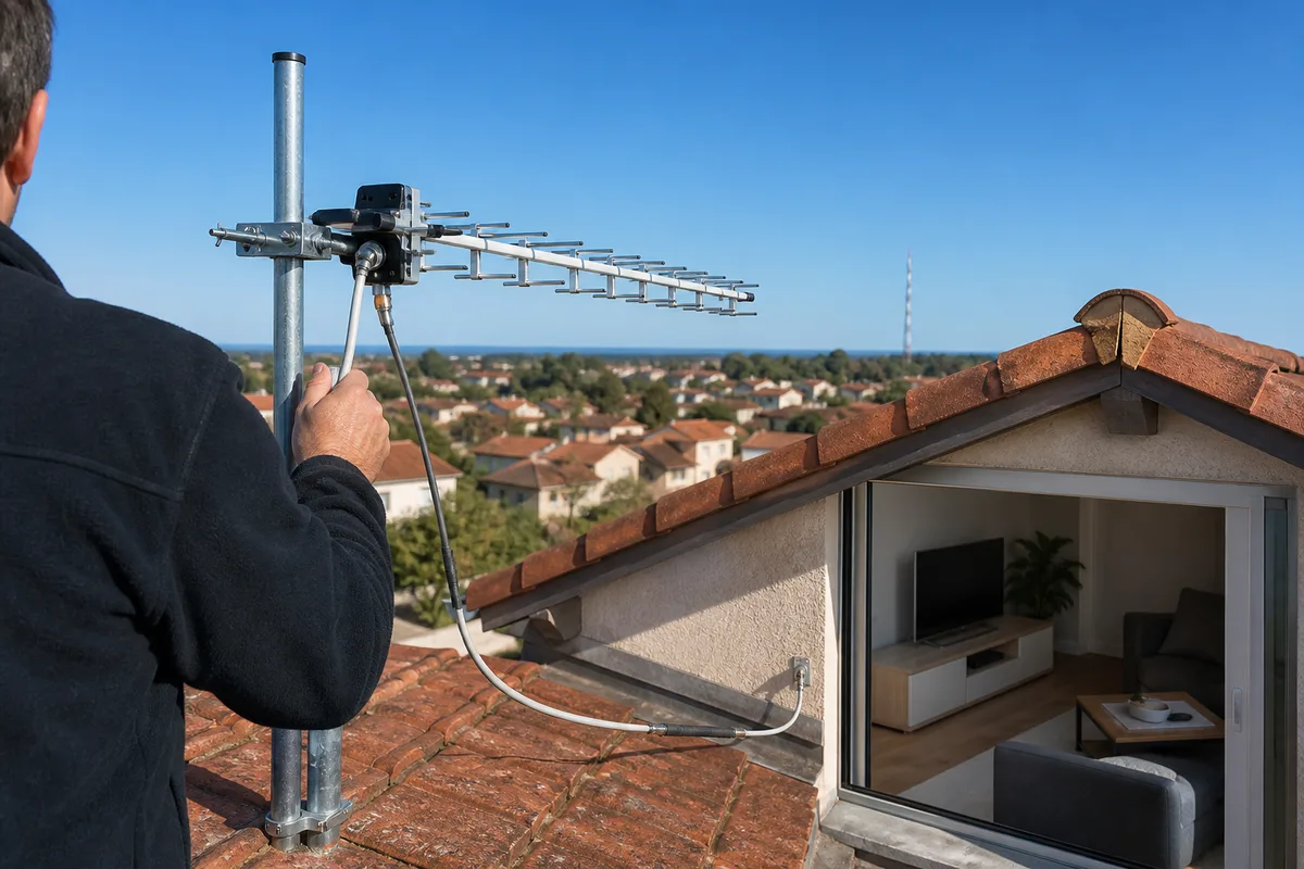 Orienter son antenne TNT vers le bon émetteur